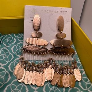 Kendra Scott Nicola Large Chandelier earrings in Rose Gold